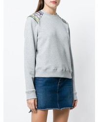 Женский серый свитшот от Saint Laurent