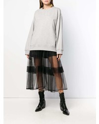 Женский серый свитшот от MM6 MAISON MARGIELA