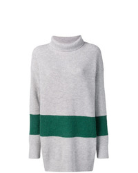 Серый свободный свитер в горизонтальную полоску от Calvin Klein