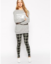 Серый свободный свитер с принтом от A Question Of