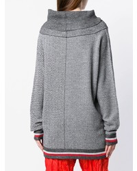 Серый свободный свитер с принтом от Stella McCartney