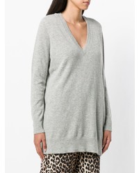 Серый свободный свитер от Pinko