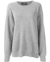 Серый свободный свитер от Dolce & Gabbana