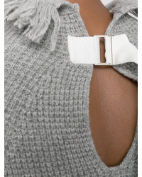 Серый свободный свитер от Sacai