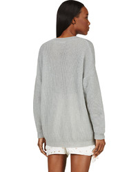 Серый свободный свитер от Chloé