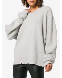 Серый свободный свитер от Unravel Project