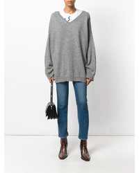 Серый свободный свитер от Stella McCartney
