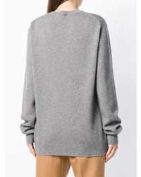Серый свободный свитер от Dsquared2