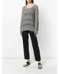 Серый свободный свитер от Christian Wijnants