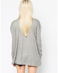 Серый свободный свитер от Religion