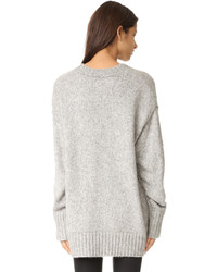 Серый свободный свитер от R 13