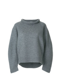 Серый свободный свитер от T by Alexander Wang