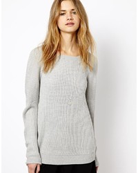 Серый свободный свитер от Vila