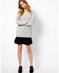 Серый свободный свитер от Vila