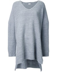 Серый свободный свитер