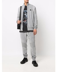 Мужской серый спортивный костюм от Philipp Plein