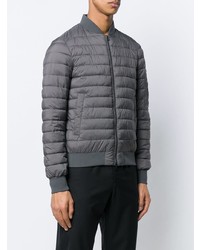 Мужской серый стеганый бомбер от Herno