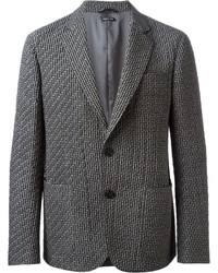 Мужской серый стеганый пиджак от Giorgio Armani