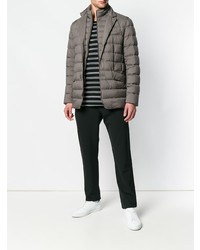 Мужской серый стеганый пиджак от Herno