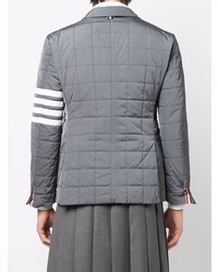 Мужской серый стеганый пиджак от Thom Browne