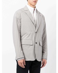 Мужской серый стеганый пиджак от Kiton