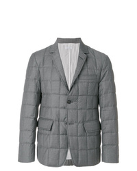 Мужской серый стеганый пиджак от Thom Browne