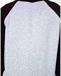 Мужской серый стеганый свитер с круглым вырезом от Reclaimed Vintage