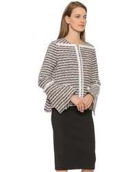 Женский серый твидовый жакет от Thakoon