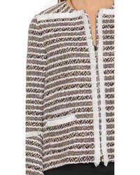 Женский серый твидовый жакет от Thakoon