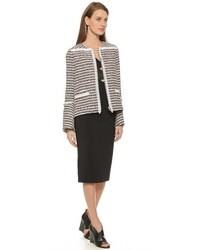 Женский серый твидовый жакет от Thakoon