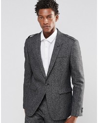 Мужской серый твидовый пиджак от Asos