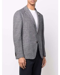 Мужской серый твидовый пиджак от Lardini