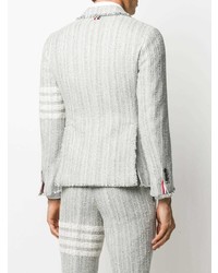 Мужской серый твидовый пиджак от Thom Browne