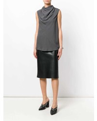 Серый топ без рукавов от Rick Owens