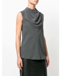 Серый топ без рукавов от Rick Owens