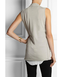 Серый топ без рукавов от Rick Owens
