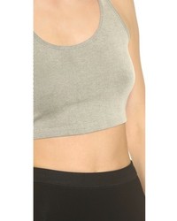 Серый укороченный топ