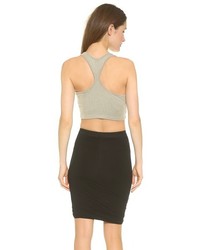 Серый укороченный топ