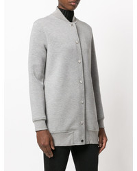 Женский серый хлопковый бомбер от Love Moschino