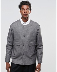 Мужской серый хлопковый пиджак от Asos