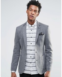Мужской серый хлопковый пиджак от Asos