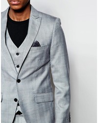 Мужской серый хлопковый пиджак от French Connection