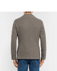 Мужской серый хлопковый пиджак от Incotex