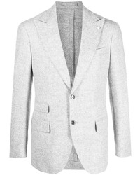 Мужской серый хлопковый пиджак от Luigi Bianchi Mantova