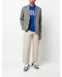 Мужской серый хлопковый пиджак от Polo Ralph Lauren