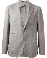 Мужской серый хлопковый пиджак от Tagliatore