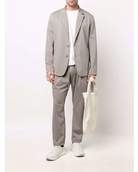 Мужской серый хлопковый пиджак от Attachment