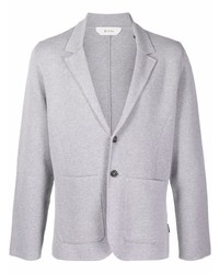 Мужской серый хлопковый пиджак от Z Zegna