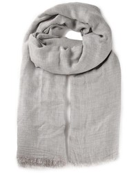 Мужской серый хлопковый шарф от Faliero Sarti