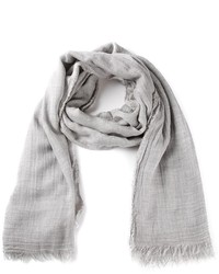 Мужской серый хлопковый шарф от Faliero Sarti